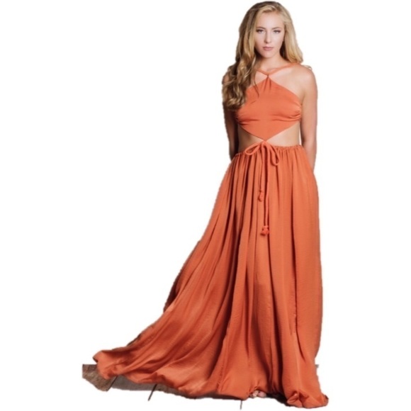 NEW Cutout Soft Flow Maxi Dress - Picture 2 of 3